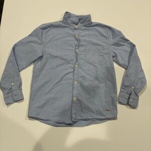 Zara Kids Blue Polka Dot Button Down Shirt